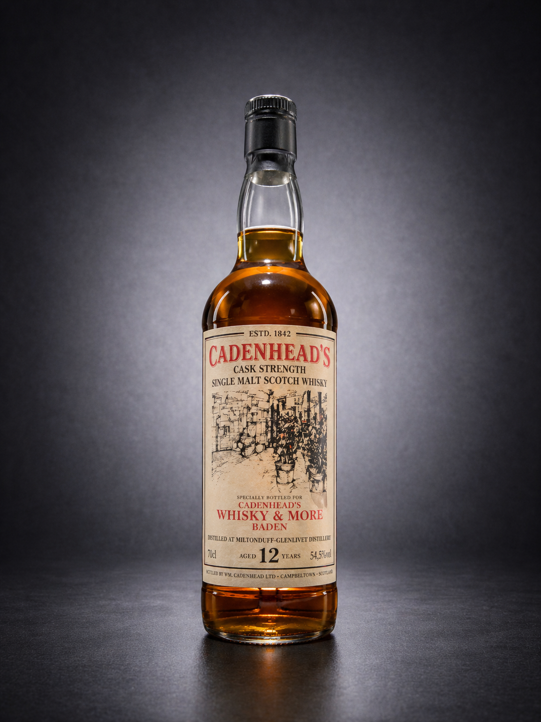 Miltonduff 12 Years Old Cadenhead’s Whisky & More Baden 2008