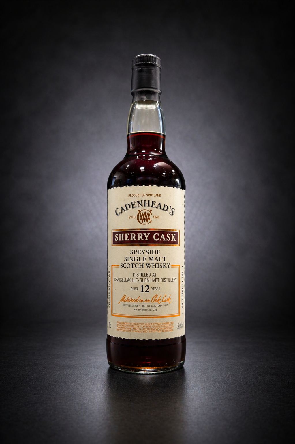 Aultmore-Glenlivet 12 Year Old 2010 Sherry Cask Whisky Cadenhead's